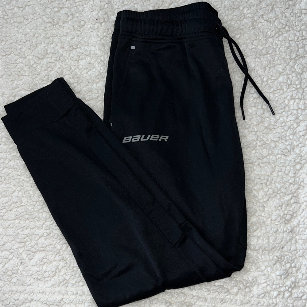 Bauer Men's Black Joggers, size L, excellent used condition